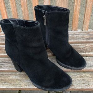 BCBG Generation Black Suede Heel Lailah Boots